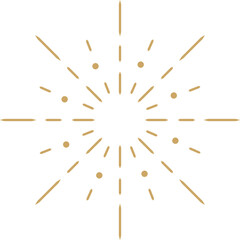 Golden firework illustration