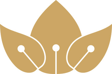 Golden cherry blossom flower illustration