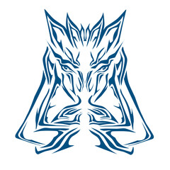 Tribal illustration with character. Perfect for stickers, logos, icons, poster elements, banners, clothes, hats.