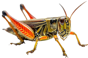 grasshopper isolated on white background