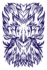 Illustration of a lion tattoo. Perfect for stickers, logos, icons, poster elements, banners, clothes, hats