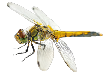 dragonfly on white
