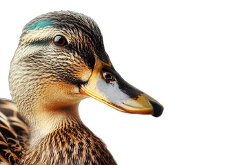 mallard duck isolated on white - obrazy, fototapety, plakaty