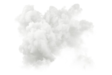 Cutout creativity steam clouds shapes on transparent background 3d render png