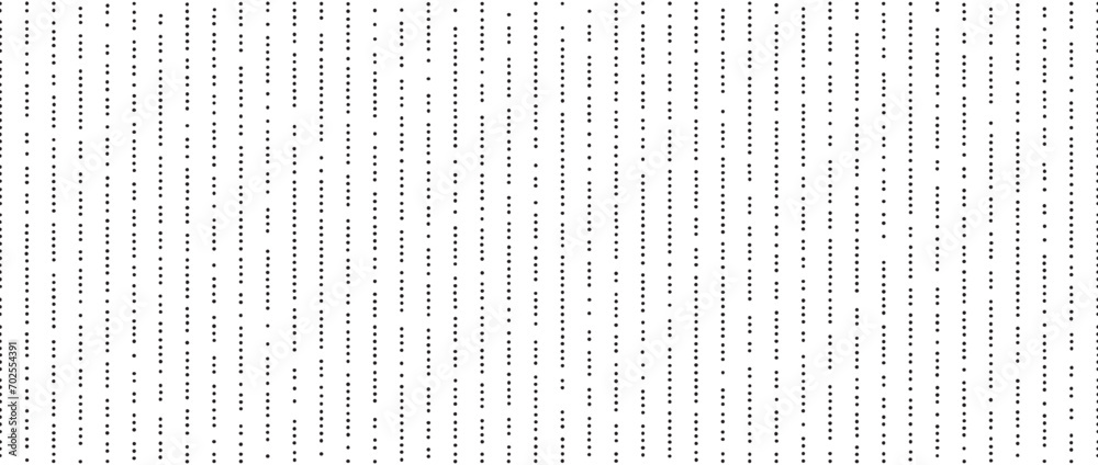 Poster Dotted lines seamless pattern. Stippled line background. Vertical dot stripe repeating wallpaper. Abstract minimalistic seamless texture. Black and white textured backdrop. Vector textile swatch