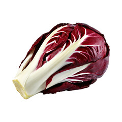Obraz premium Radicchio With A Bitter Taste, Without Shadow, Isolated Transparent Background