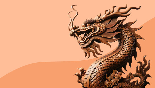 chinese dragon statue, happy new year, china, Year of the Wood Dragon