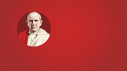 Minimal design of Cicero Philosopher with copy space for writing quote or text