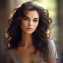 Naklejka premium portrait of a beautiful woman