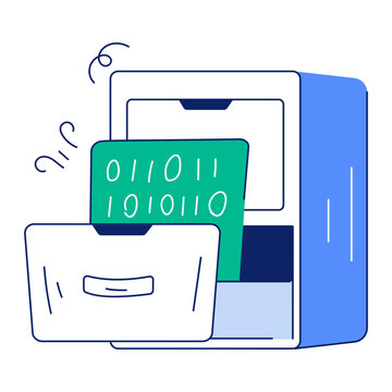 A doodle mini illustration of code archive  