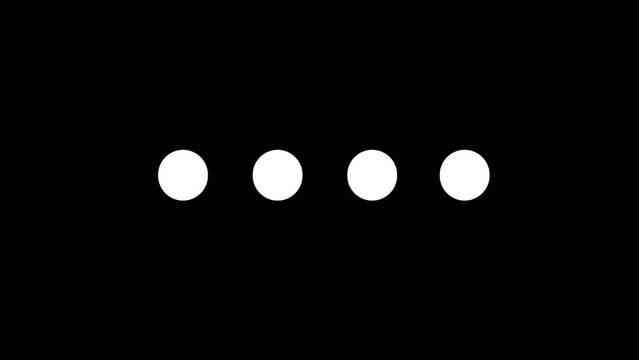 Dots Loading Animation Video with the display of four parallel dots loading