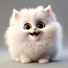 Cat smiling 068. Generate Ai
