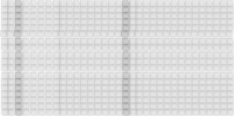 Abstract white and gray background with square white light background. Seamless white geometric glossy vector background. Abstract white and gray square technology poster, cover, banner background.