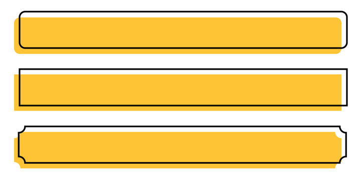 News lower third vector design. Yellow quote bubble for text, speech. Quote box frames comments, titles, quotes, chats, blogs, notes and info.
