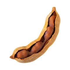 Floating Of One Slice A Tamarind, Without Shadow, Isolated Transparent Background