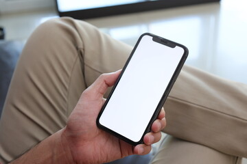 person using smartphone