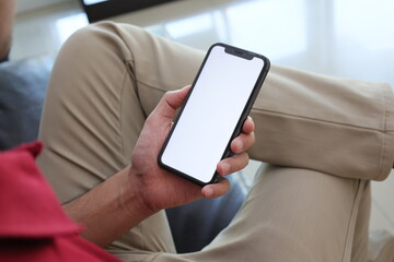 person using smartphone