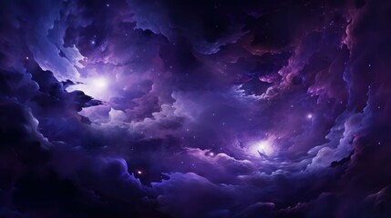 Cosmic Purple Nebula Fantasy Background