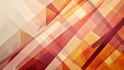Harmonious Sunset Geometry in Warm Peach and Dusty Rose