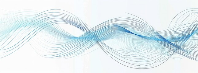 Blue white minimal round lines abstract futuristic tech background. Vector digital art banner design