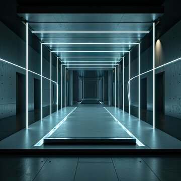 corridor in a modern building