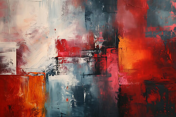 square style abstract oil painting