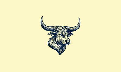 head bull angry vector illustration flat design