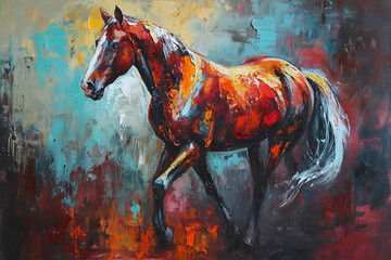 Original oil painting of a horse