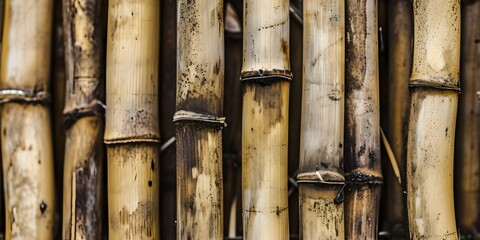 Fototapeta premium Close up on Bamboo forest texture web background - Generative ai