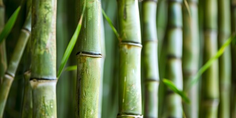 Fototapeta na wymiar Close up on Bamboo forest texture web background - Generative ai