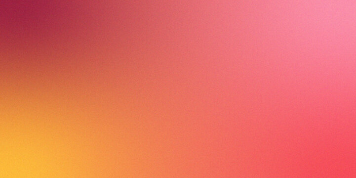 Bright red pink gradient blurred Rainbow background. Soft gradient backdrop with grain and noise. Colorful smooth banner template. Trendy colorful background for web, presentation, poster or card.