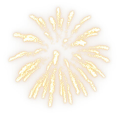 Golden luxury festival firework glittering glow on transparent background 3d render png