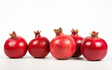 bund of pomegranate isolated on white background