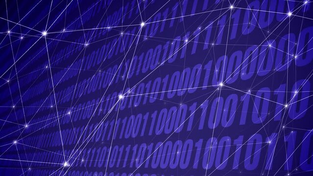 Cyber crime lines of binary code and connected lines in digital world of cyber security and artificial intelligence exploring concept of cybercrime and computer programming