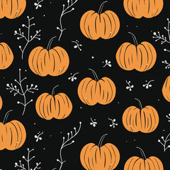 seamless Halloween pattern isolated design