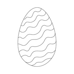 Easter egg chicken farm food. Isolated contour symbol black illustration