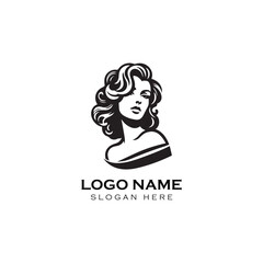 Beautiful woman portrait Logo