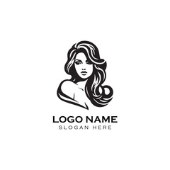 Beautiful woman portrait Logo