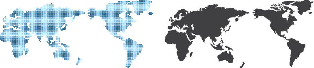 World Map business network worldwide global image vector - obrazy, fototapety, plakaty