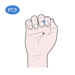 중충 경혈 경락 혈자리 일러스트