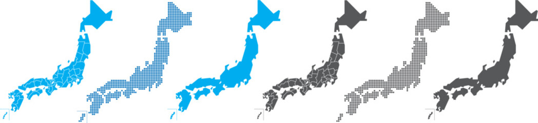 japan Map business Network worldwide Vector
