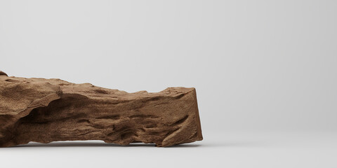 3D product background. 3D rustic old wood for presentation perfumes, cosmetics and products. 3D illustration.