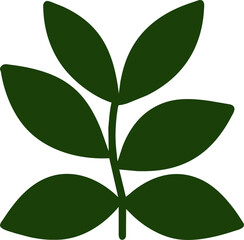 branch tree with leaves icon
