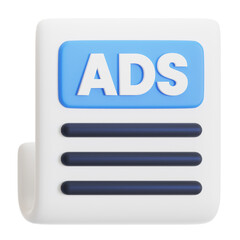 ads marketing 3d icon