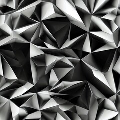 Obraz premium Geometric Abstraction: A visually arresting, high-contrast geometric pattern composed of multifaceted shapes and shadows, creating a modern and dynamic aesthetic.