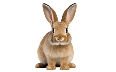 Fototapeta premium Elevate Your Wildlife Experience with the Enchanting Arabian Rabbit Animal on a White or Clear Surface PNG Transparent Background
