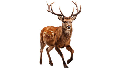Nature Appreciation with the Swift Beauty of a Deer in Motion on a White or Clear Surface PNG Transparent Background