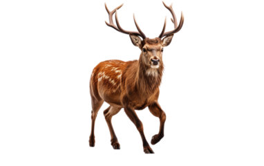 Nature Appreciation with the Swift Beauty of a Deer in Motion on a White or Clear Surface PNG Transparent Background