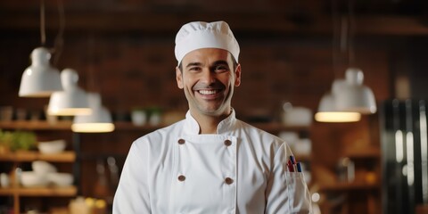 A dedicated chef's smile reflects love for the craft