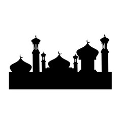 mosque silhouette islamic footer